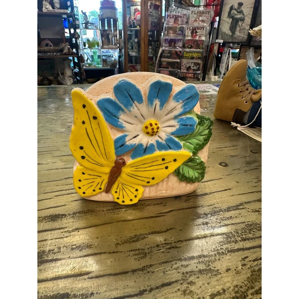 Vintage Butterfly/Flower Napkin Holder